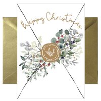 Doppelkarte mit Umschlag *Happy Christmas