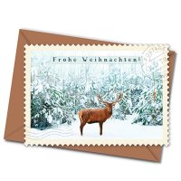 Postkarte mit Umschlag Hirsch