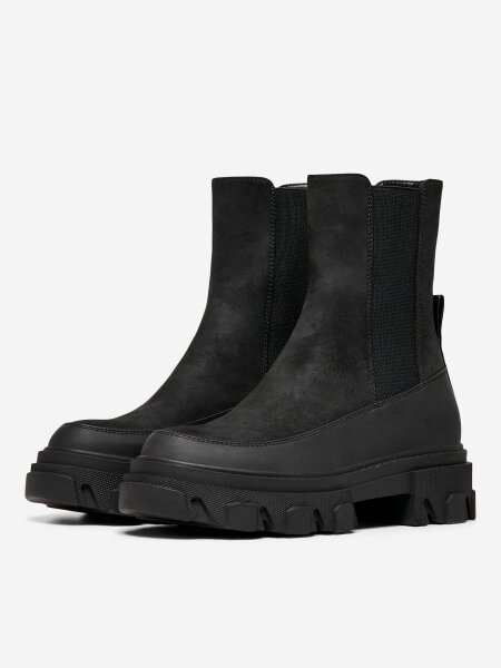 Chunky PU Boot black 39