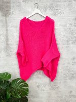 Oversize Strickpullover pink one size