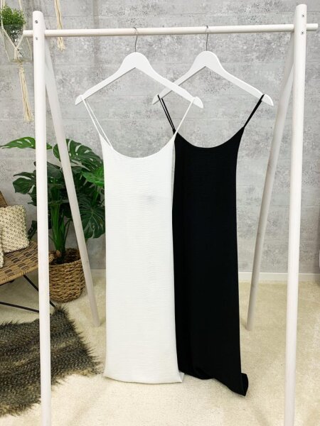 Trägerkleid lang unifarben