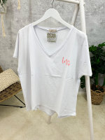 Oversize Shirt mit Stickung one size  love/pink