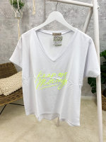Oversize Shirt mit Stickung one size  moving/neon gelb