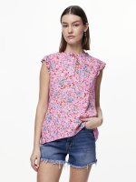 Shirt Arine mit R&uuml;schen prism pink/graphic L