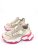 High Sneaker farbig beige/fuchsia 37