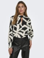 High Neck Blusenshirt Base black/cloud dancer L