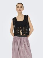 Kurze Strickweste Yvic black L