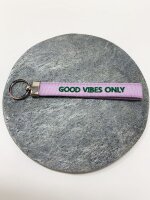 Schlüsselanhänger GOOD VIBES ONLY lila