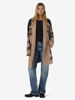 Gemusterter lange Strickjacke Leise