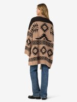 Gemusterter lange Strickjacke Leise