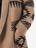 Gemusterter lange Strickjacke Leise