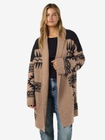 Gemusterter lange Strickjacke Leise