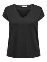Shirt Moster mit Spitzen Ausschnitt