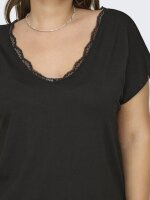 Shirt Moster mit Spitzen Ausschnitt