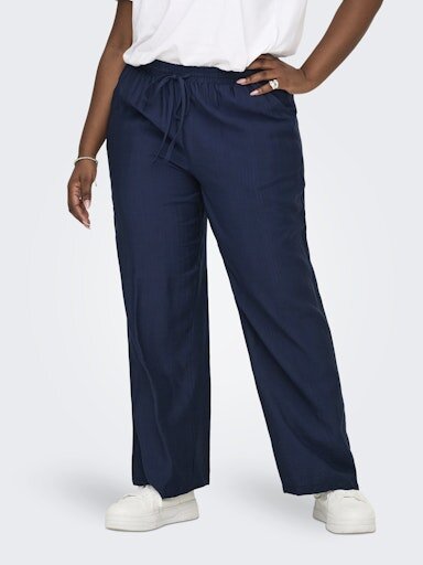 High Waist Stoffhose Sandy navy blazer 50