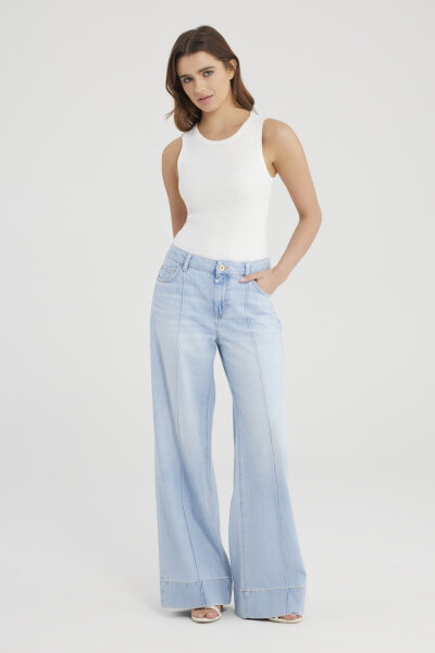Wide Straight Jeans Layla light blue