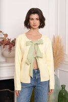 Reversible Strickpullover mit Schleifen