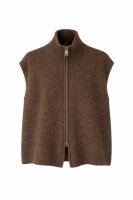 Strickweste, mit Reißverschluss, unifarben