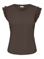 Shirt Rex mit Rüschenarmen chocolate brown  L