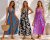 Elastankleid gemustert - OneSize
