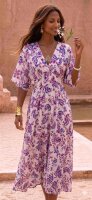 Bedrucktes Maxikleid mit weiten Arm