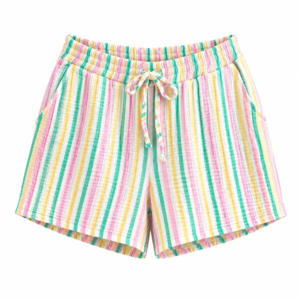 Gestreifte Musselin Short