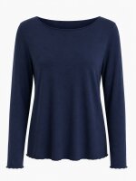 Dünnes Viskose-Kaschmir Shirt, unifarben marine one...