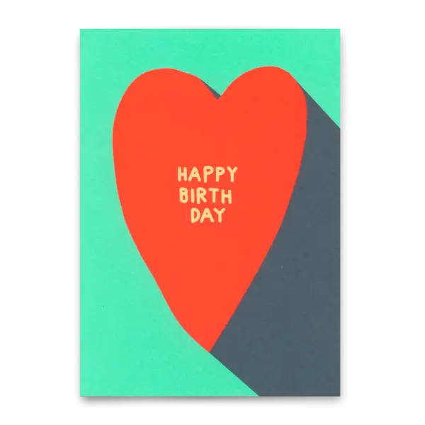 Postkarte "Happy Birthday Heart" Deli Cards