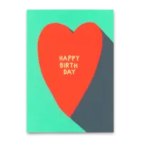 Postkarte "Happy Birthday Heart" Deli Cards