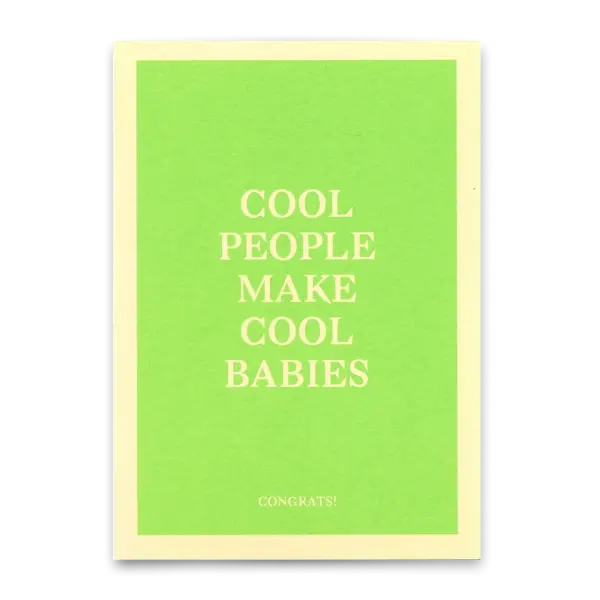 Postkarte "Cool People make cool babies" Deli Cards