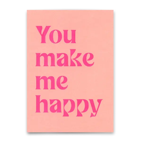Postkarte "You make me happy" Deli Cards