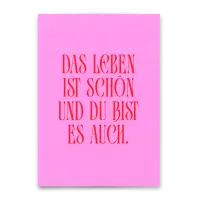 Postkarte "Das Leben ist schön" Deli Cards