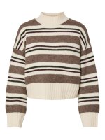 Cropped Strickpullover Aico whitecap gray/winetasting XL