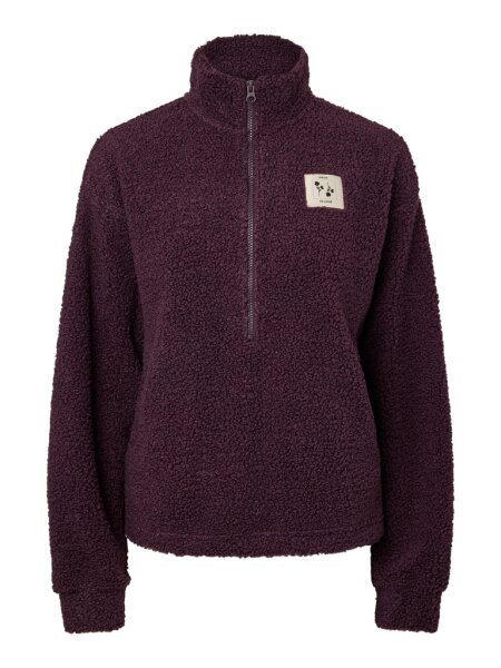 High Neck Halb Zip Teddy Jacke Katty